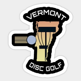 Vermont Disc Golf - State Shape Dark Sticker